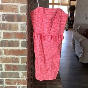 Lilly Pulitzer peplum strapless dress